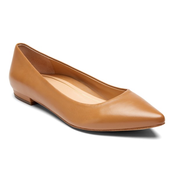 Vionic Flats Ireland - Lena Ballet Flat Brown - Womens Shoes Clearance | OVNLM-9285